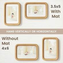 Picture Frames Set 4x6 Picture Frame USA-Sourced  Oak Wood Poto Frame Wit Tempered Glass Anrafted Rounded Corner 4 X 6 Wooden Frame Matted To 3.5x5 Potos  Or Tabletop Display - Gỗ sồi nguồn gốc từ Hoa Kỳ - Xem 7
