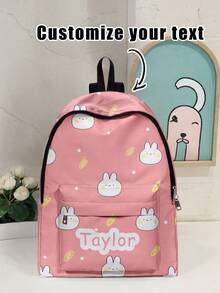 1pc, Customized Name Backpack, Can Be Customized According To Your Unique Design, Perfect For Children, Print Your Own Name Or Print Your Sister's And Classmates' Names As A Gift To Give To Others - Multicolor - View 1