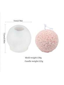 INS Style Rose Flower Silicone Candle Mold - White - View 4