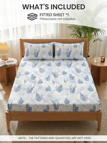 2/3件套印花床上用品套装（1件床单+1/2个枕套，不含枕芯），亲肤舒适床垫保护套，柔软透气，多种尺寸可选，适用于单人床/双人床/大号床/特大号床，可机洗，家居卧室装饰 - 彩色 - 查看 4