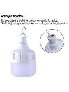 DeTODO Portátil Recargable Emergencia Usb 80w Lámpara Foco Led. Con 3 Modos de Luz 1/3 PIEZAS - 1 PZA - Ver 4