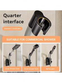 Soporte ajustable 360° para cabezal de ducha, sin agujeros - Multicolor - Ver 8