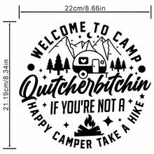 1张欢迎露营小屋图案热转印贴纸，DIY设计手工印花T恤、夹克、枕套、服装热转印贴纸 - L - 查看 11