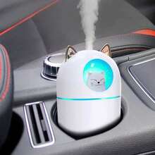 Humidificador portátil con forma de gato - Bajo nivel de ruido de 28dB para auto, dormitorio y plantas | Fácil de rellenar y limpiar | Almacén local - A - Ver 4
