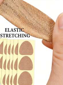 10 Pairs Soft Fabric Anti-Friction Heel Pads, Suitable For High Heels And Daily Shoes - Beige - View 2