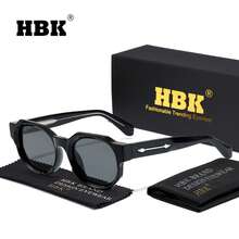 HBK Kính râm thiết kế độc đáo Polygon, gọng CP+PC, tròng kính màu sắc đặc biệt, kiểu dáng hiện đại sang trọng, thiết kế phối màu tương phản, phụ kiện kính mắt thường ngày, phù hợp cho cả nam và nữ khi đi nghỉ mát, du lịch, lái xe, đi biển, làm quà tặng. - K40205 - Xem 8