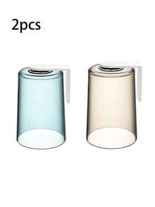 Magnetic Inverted Mouthwash Cup, No Drilling Installation, Wall-Mounted Toothbrush Cup Storage Rack, Transparent Minimalist Toothbrush Cup, Household Rinse Cup, Hanging Toothbrush Cup, Space-Saving, Hygienic Storage Rack, Suitable For Sink, Washbasin, Dormitory, RV Bathroom, Essential Home Decor For Men And Women - Multicolor - View 18