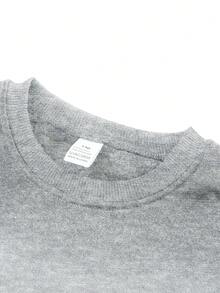 1pc Girls' Cozy Valentine Crewneck Sweatshirt: Glittery "Love Like Jesus" Bow Graphic Print, Great For Daily Wear & Valentine's Day Celebrations - 灰色 - 查看 3