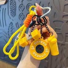 Gym Series Keychain, Creative Barbell Keychain, Dumbbell Water Bottle Keychain, Gym Accessory Gift, Backpack Pendant - Fitness Series - View 6