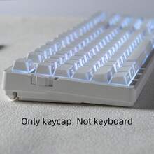Bokawz Shadow键帽，采用棱角分明的半透明设计，半透明字符，Cherry高度，PBT材质，兼容6.25U空格键，键位包括61、63、64、68、75、81、84、87、98、99、100、104、108。 - Only keycap, Not keyboard - 查看 7