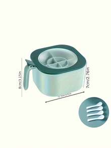 1 hũ đựng gia vị nhà bếp kín hơi, có 4 ngăn, dùng để đựng muối và các loại gia vị khác. Kèm nắp và giá đựng thìa, dụng cụ và phụ kiện nhà bếp. - Nhiều màu - Xem 7