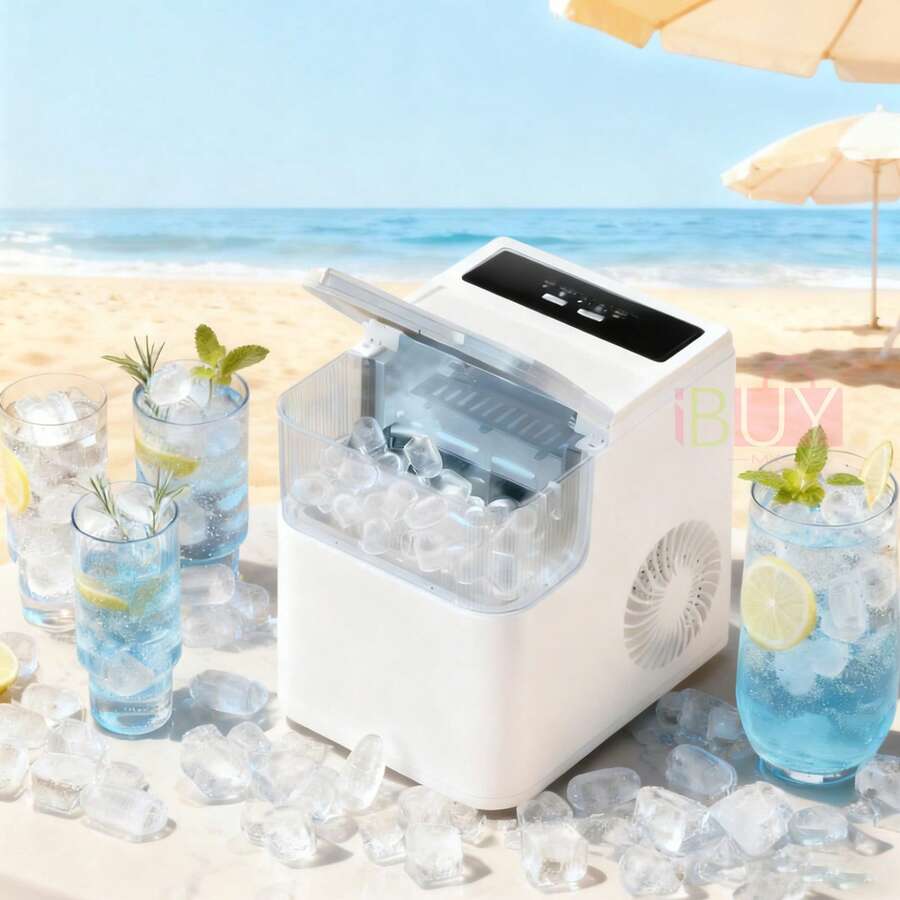 MáQuina Para Fabricar Hielo, PequeñA MáQuina Para Fabricar Hielo De Escritorio Totalmente AutomáTica, OperacióN Simple, Velocidad RáPida Para Fabricar Hielo, MáQuina Para Hielo, MáQuina De Hacer Hielo, FabricacióN RáPida De Hielo, Simple Y Hermosa, FáCil De Operar, La Mejor OpcióN Para Los Amantes Del Hielo, Adecuada Para Las Necesidades Diarias De Bebidas Del Hogar, Adecuada Para El Hogar, La Tienda, La Escuela, El Campamento, Los Viajes (Blanco)