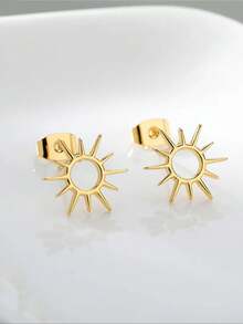 Women's Hollow Sun Anklet, Stainless Steel Bracelet, Retro Sunflower Anklet, Bohemian Style Jewelry, Gift For Valentine's Day, Mother's Day - Stainless Steel Anklet - View 8