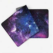 1pc Dreamy Purple & Blue Nebula Mouse Pad, Romantic Cosmic Starry Sky Themed Desk Mat, Large Non-Slip Office & Gaming Keyboard Pad - Rectangle - View 5