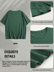 Hippie Soul Boho Floral Print T-Shirt | Retro Inspired Graphic Tee For Festival & Everyday Wear | Comfortable Cotton Blend, Relaxed Fit - 綠色 - 查看 4