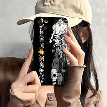 One Piece: Piratas del Sombrero de Paja y sus banderas Jolly Roger. Esta elegante funda para teléfono es compatible con Samsung, Apple, OPPO, , etc. Fabricada en TPU flexible, resistente a golpes y arañazos, ofrece una excelente protección contra caídas y un agarre cómodo. Es un regalo ideal para familiares, amigos y seres queridos, y una opción perfecta para festivales, fundas para iPhone, San Valentín y artículos de . - Negro - Ver 3