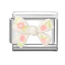 1 件（单个，未组装）优雅的粘合珠宝适合生日和周年纪念礼物，银色系列带有精致的苹果、蝴蝶、花卉和仙女元素 D 时尚模块化项链、手链、戒指配饰 - M293368 - 查看 12