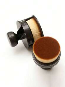 1pc Stamp Powder Brush, Stamp Brush, Foundation Brush, Concealer Brush, Flat Top Seamless Makeup Brush, Suitable For Beginners, Multi-Functional Nail Art Powder Brush, Soft Hair Tire Brush, Car Cleaning Brush - Multicolor - View 4