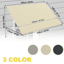 Retractable Awning With Articulated Arms, Balcony Awning, Retractable Awning, Balcony Awning, Sun Protection, Weather Resistant, Provides Shade, Retractable For Windows, Balcony, UV Resistant - Beige - View 15