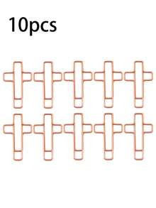 5/10/50pcs Cross Paperclips, Bible Paperclips, Diary Paperclips, Christian Bible Study Supplies, Christian Diary Supplies, Bible Diary Supplies, Bible Clips Back To School Supplies - A - View 10