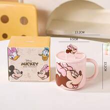 Disney Mickey Mouse 3D Embossed Ceramic Mug With Lid, High-Quality For Home And Office Use - Multicolor - View 9