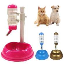 Automatic Pet Drinker Dog Bowls Water Bottles Universal Dog Waterer Feeder 2 In 1 Liftable Dispenser Puppy Supplies Space-Saving - Multicolor - View 5