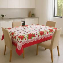 Oxford Fabric Tablecloth For Tables With 4 Or 6 Printed Chairs Home And Decor - Red Flower - View 10