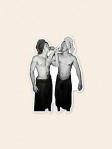 激情对决主题照片贴纸 - Shane & Ilya “沐浴后” 唯美贴纸，热门 BookTok 冰球爱情周边，适用于 Kindle、笔记本电脑和手机壳 - 彩色 - 查看 1