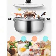 5PCS/Set Stainless Steel Saucepan Induction Cooking Pot Cooker Cookware Kitchen - Silver - View 10