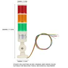 Red /Orange/Green CNC Machine Warning LED Indicator Alarm Signal Light with Buzzer Sound 24VDC - Blanco - Ver 3