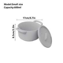 1pc Silicone Multifunctional Steamer, Can Be Used As Microwave Oven Or Lunch Box, Silicone Dual Handles Can Withstand High Temperatures In Contact With Food, Available In Various Colors And Sizes - Multicolor - View 4