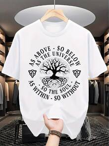 Camiseta "As Above So Below Tree of Life" - Camiseta Gráfica Unisex de Algodón, Suave y Cómoda para Uso Diario - Regalo Ideal para Buscadores Espirituales, Entusiastas de la Nueva Era y Amantes de la Naturaleza - Perfecta para Salidas Informales, Clases de Yoga o Reuniones Relajadas con Amigos y Familiares - Blanco - Ver 2