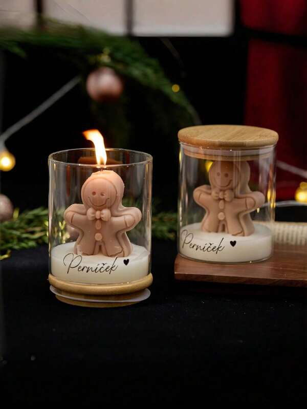 This 7cm/2.76 Inch Gingerbread Candle Is Romantic And Exquisite, Making It An Excellent Home Decor Item For The Autumn And Winter Seasons. It Also Makes A Great Gift For Friends And Loved Ones. It Is Suitable For Use At Friend Gatherings, Weddings, Women's Yoga And Spa Events, Creating A Romantic Candlelit Dinner Atmosphere. It Can Be Used As A Birthday Candle, And Is Also Ideal For Decorating Various Holiday Scenes Such As Christmas And Valentine's Day, Making It A Perfect Christmas Decoration And Gift.