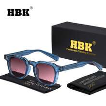 Kính râm nam HBK phong cách retro, thiết kế PC+PC, gọng vuông tối giản cổ điển, phụ kiện đeo hàng ngày, unisex, quà tặng chụp ảnh và quà tặng ngày lễ. - K39769 - Xem 18