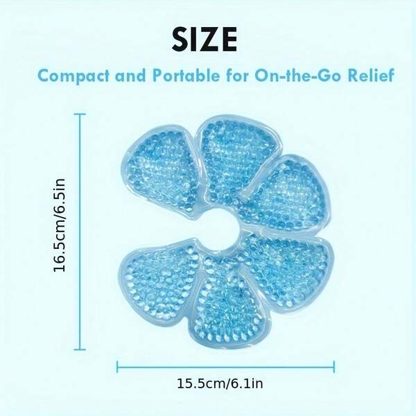 1/2pcs Reusable Hot/Cold Breast Relaxation Pads - Blue PVC Gel Filled, Suitable For Breastfeeding, Comfort For Moms, Designed For Front & Back Support, Nursing Accessories | Personal Comfort Products | Textured Surface