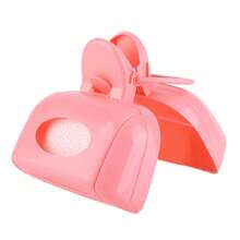 Bolsa recogedora de excrementos para mascotas Recogedor de heces de perro Herramienta de limpieza de residuos animales al aire libre Recogedor con mango Tipo bolsa (rosa) - Rosa - Ver 3