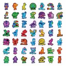 50Pcs Neon Animal Alphabet Stickers - Neon Decals With Animal Names, Educational Waterproof Stickers For Teens' Laptop, Water Bottle & School Supplies - Multicolor - View 4