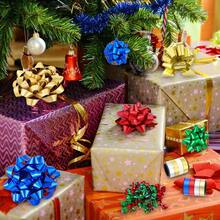YUJUN 23PCS Christmas Gift Bows Decoration Set Xmas Pull Paper Present Bows Assortment With Gift Ribbons Wrapping Bows For Christmas New Year Wedding Decoration(Red Blue) - Red & Blue - View 5