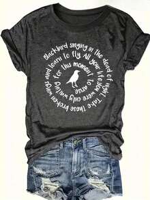 Colorful Cotton T-Shirts For Women | Breathtakingly Soft & Comfy, Perfect 4-Season Gift | Classic Fit, S-XXL - 灰色 - 查看 1