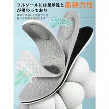 Insole Prure Point Anti-Slip Breathable  Deodorizing Shock Absorption Shoes Insoles Next-to-Stand Work Strongest port Unisex Running Size Adjustable Black S: 8.9 - 黒 - チェックする 2