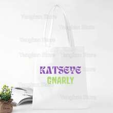 KATSEYE Gnarly Picnic Bag Print Original Design White Unisex Fashion Travel Canvas Bags - P - 查看 2