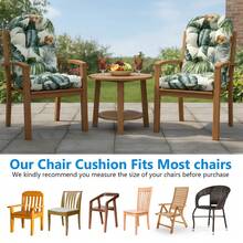 High-Back Chair Cushions, Waterproof And Colorfast, Rocking Chair Cushions For Indoor And Outdoor Use, Adirondack Chair Cushions, Garden Chair Cushions, Upholstered Cushions, High-Back Seat Cushions - 夏威夷風格印花 - 查看 5
