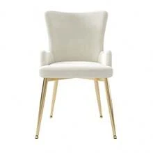 Dining Chairs - Beige + Velvet - View 8