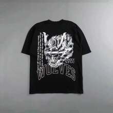 2025 New DARCSPORT MMXV-NFGU Black Knight Short Sleeve Men's And Women's Summer Sports Casual Loose Plus Size T-Shirt - Black - View 1