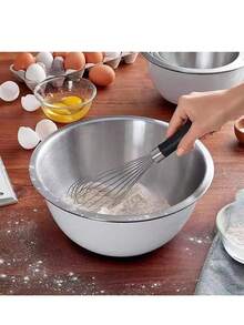 不锈钢丝打蛋器套装，适用于烹饪、洗碗机、烘焙、厨房等。 - 黑色 - 查看 4