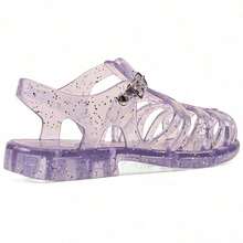 Girls'  Comfortable Soft Sandals, Various Colors, Black, Immediate Shipping - 銀水晶 - 查看 2