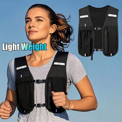 Women's Lightweight Sports Tank Top, Multi-Functional Storage Design, Can Hold Water Bottle, Phone Etc., Portable Outdoor Backpack, Available In 4 Colors
