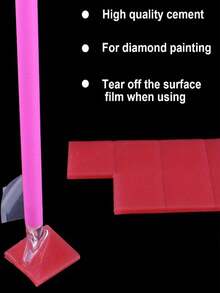 钻石画胶水 DIY 钻石刺绣蜡工具套装 5D 钻石画钻孔刺绣十字绣钻石艺术胶水蜡 (2*2 厘米) - 彩色 - 查看 2