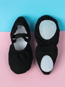 Kids Ballet Dance Shoes Girls Soft Bottom Practice Dance Shoes Toddler Ballet Shoes - Black - View 3