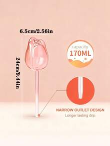 Pink Tulip Self-Watering Globe, Plastic Leakage Drip Irrigation Tool, Suitable For Indoor/Outdoor Potted Plants, Hanging Baskets, Gardening Tools, Lawn Care Accessories, Patio Irrigation, Perfect Gift For Gardening Enthusiasts, Extends Watering Time - Tulip - View 9